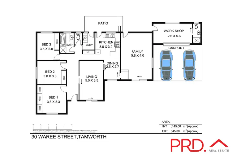 Floorplan of Homely house listing, 30 Waree Drive, Tamworth NSW 2340