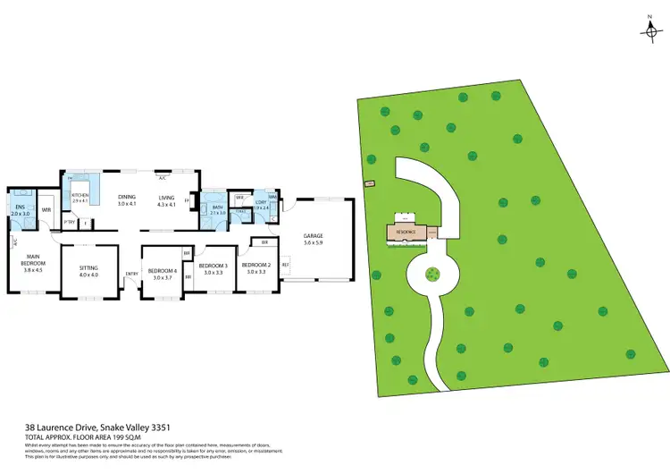 Floorplan of Homely house listing, 38 Laurence Drive, Snake Valley VIC 3351
