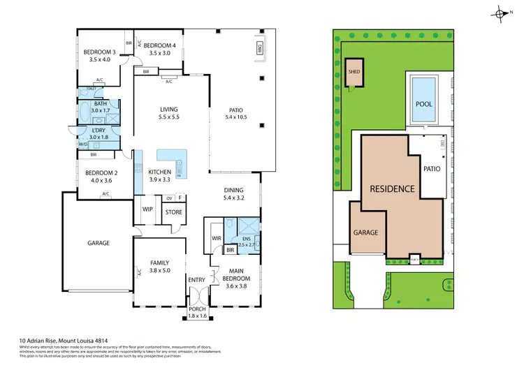 Floorplan of Homely house listing, 10 Adrian Rise, Mount Louisa QLD 4814