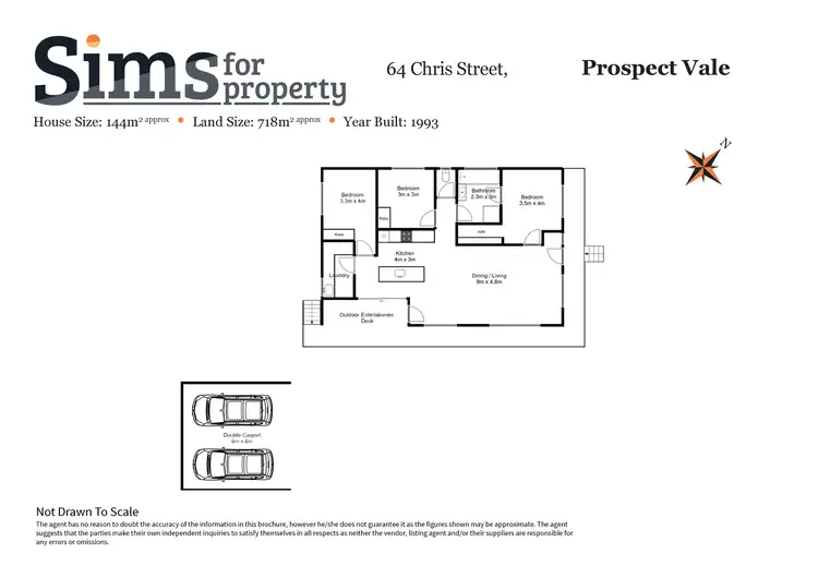 Floorplan of Homely house listing, 64 Chris Street, Prospect Vale TAS 7250