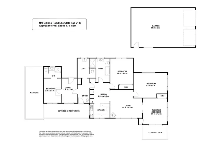 Floorplan of Homely house listing, 129 Dillons Road, Ellendale TAS 7140