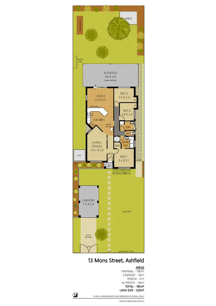 Floorplan of Homely house listing, 13 Mons Street, Ashfield WA 6054