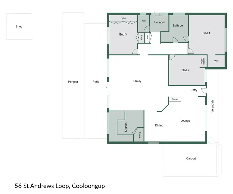 Floorplan of Homely house listing, 56 St Andrews Loop, Cooloongup WA 6168
