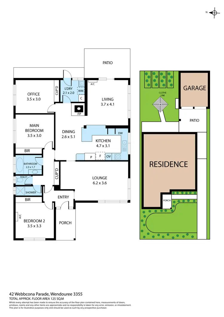 Floorplan of Homely house listing, 42 Webbcona Parade, Wendouree VIC 3355