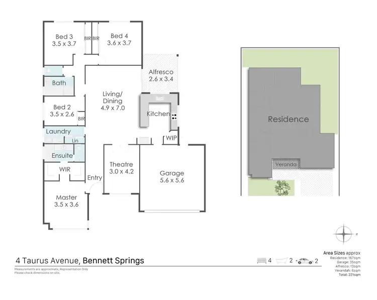 Floorplan of Homely house listing, 4 Taurus Avenue, Bennett Springs WA 6063