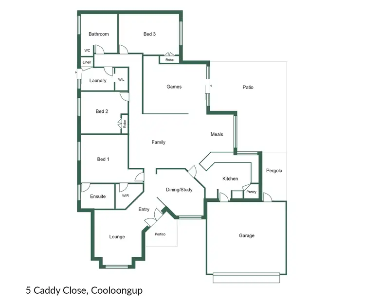 Floorplan of Homely house listing, 5 Caddy Close, Cooloongup WA 6168
