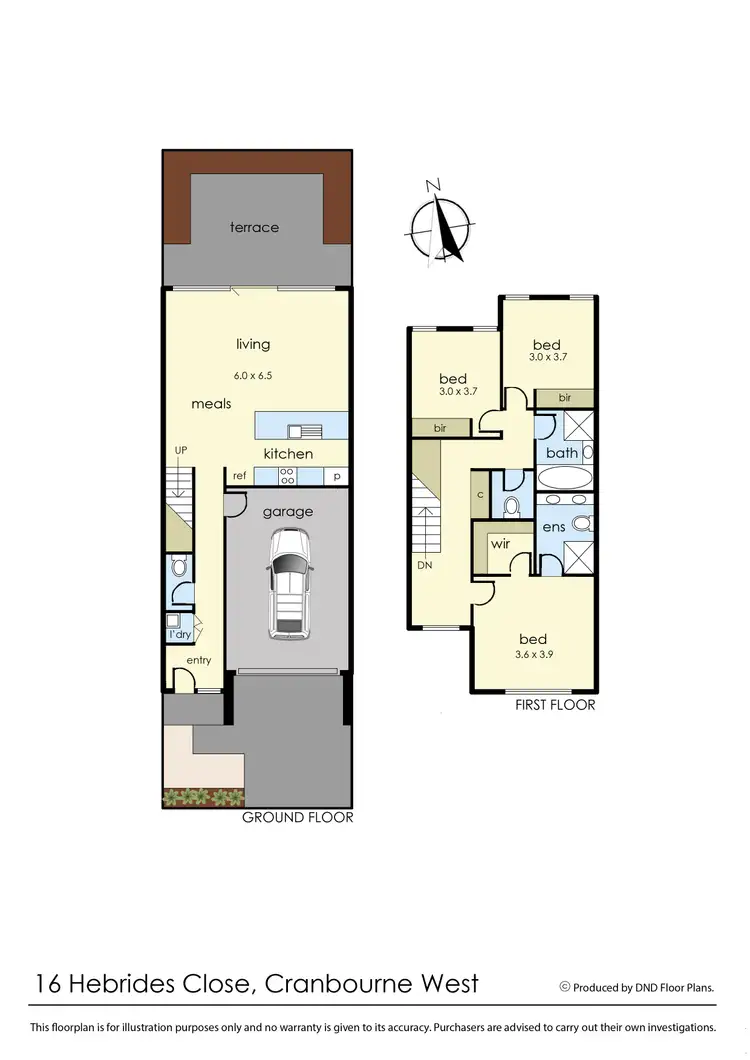 Floorplan of Homely townhouse listing, 16 Hebrides Close, Cranbourne West VIC 3977
