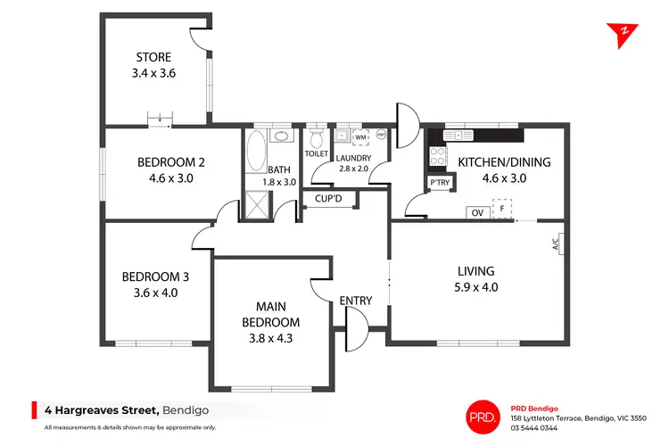 Floorplan of Homely house listing, 4 Hargreaves Street, Bendigo VIC 3550