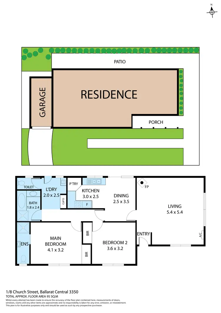 Floorplan of Homely house listing, 1/8 Church Street, Ballarat Central VIC 3350