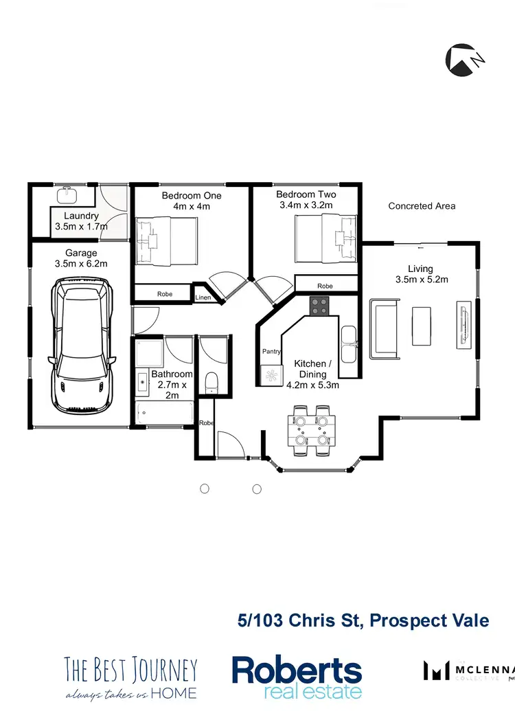 Floorplan of Homely unit listing, 5/103 Chris Street, Prospect Vale TAS 7250