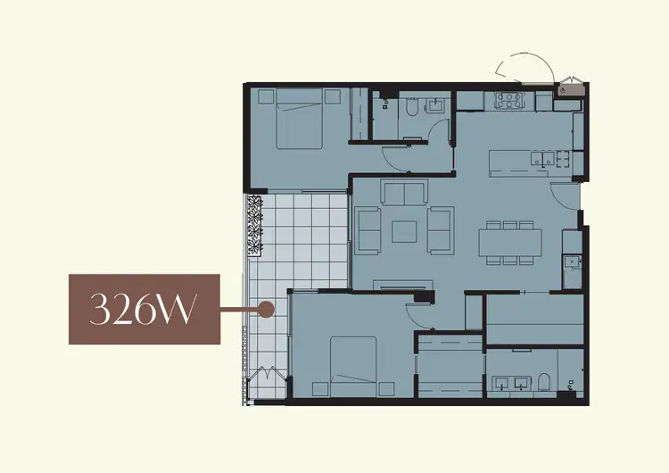 Floorplan of Homely apartment listing, 326/1 Finishline View, Floreat WA 6014