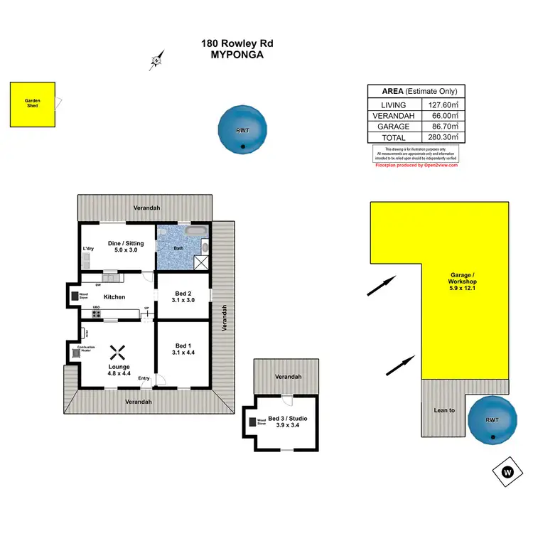 Floorplan of Homely house listing, 180 Rowley Road, Myponga SA 5202
