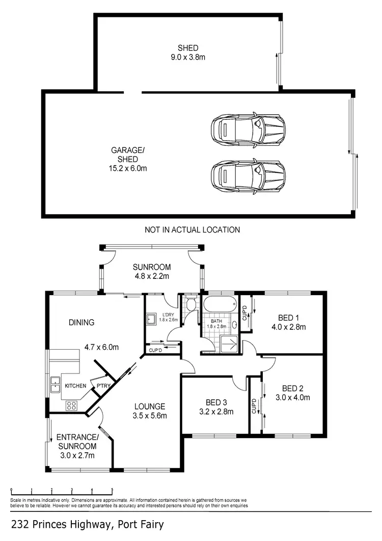 Floorplan of Homely house listing, 232 Princes Hwy, Port Fairy VIC 3284