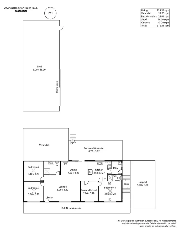 Floorplan of Homely house listing, 20 Angaston Swan Reach Road, Keyneton SA 5353