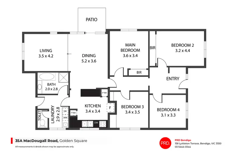 Floorplan of Homely house listing, 35A Macdougall Road, Golden Square VIC 3555