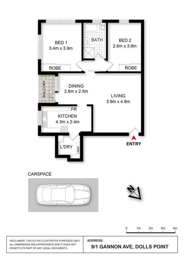 Floorplan of Homely unit listing, 9/1-3 Gannon Avenue, Dolls Point NSW 2219