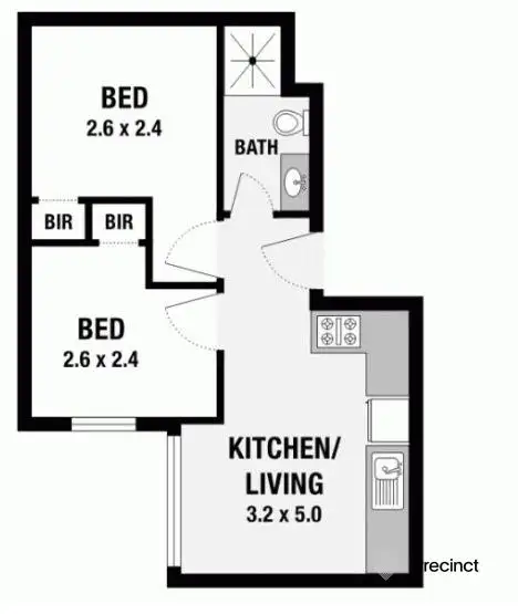 Floorplan of Homely apartment listing, 316/39 Lonsdale St, Melbourne VIC 3000