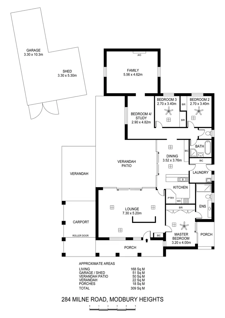 Floorplan of Homely house listing, 284 Milne Rd, Modbury Heights SA 5092