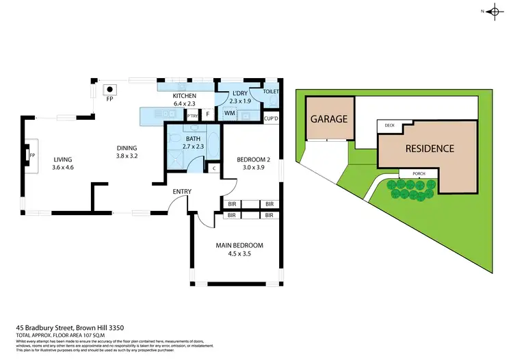 Floorplan of Homely house listing, 45 Bradbury Street, Brown Hill VIC 3350