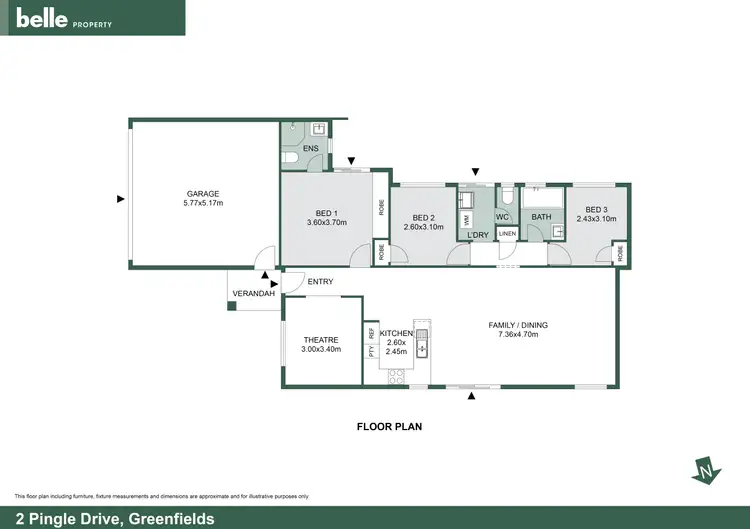 Floorplan of Homely house listing, 2 Pingle Drive, Greenfields WA 6210