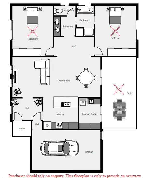 Floorplan of Homely unit listing, 1/12 Dumaresq Street, West Wyalong NSW 2671