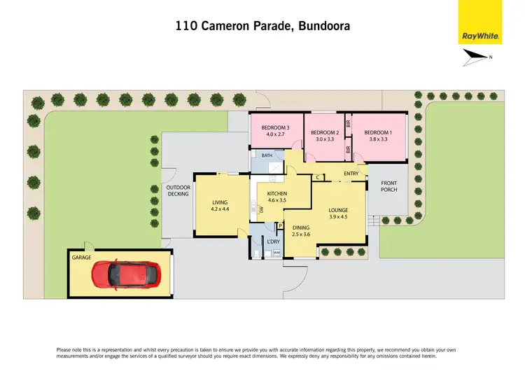Floorplan of Homely house listing, 110 Cameron Parade, Bundoora VIC 3083