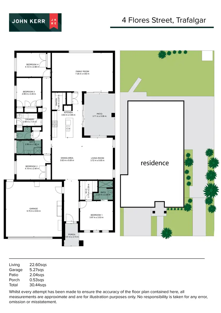 Floorplan of Homely house listing, 4 Flores Street, Trafalgar VIC 3824