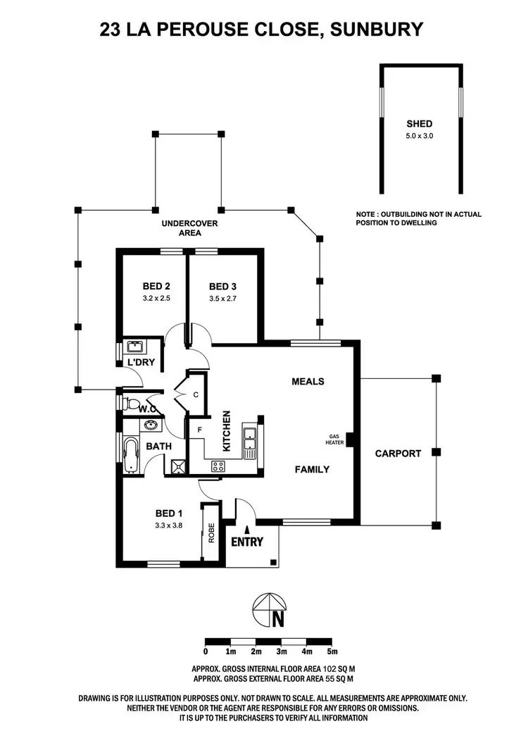 Floorplan of Homely house listing, 23 La Perouse Close, Sunbury VIC 3429