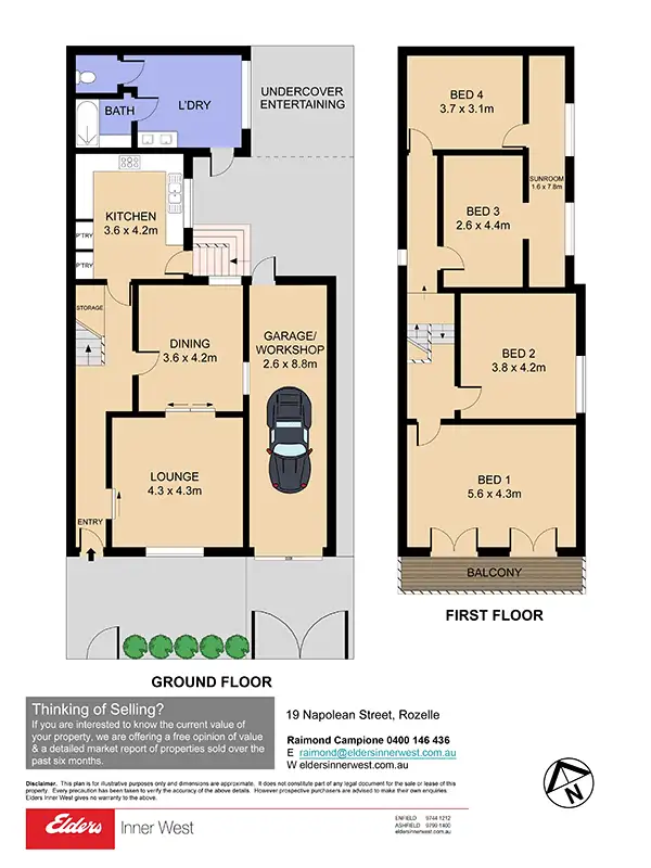 Floorplan of Homely house listing, 19 Napoleon Street, Rozelle NSW 2039