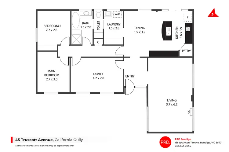 Floorplan of Homely house listing, 45 Truscott Avenue, California Gully VIC 3556