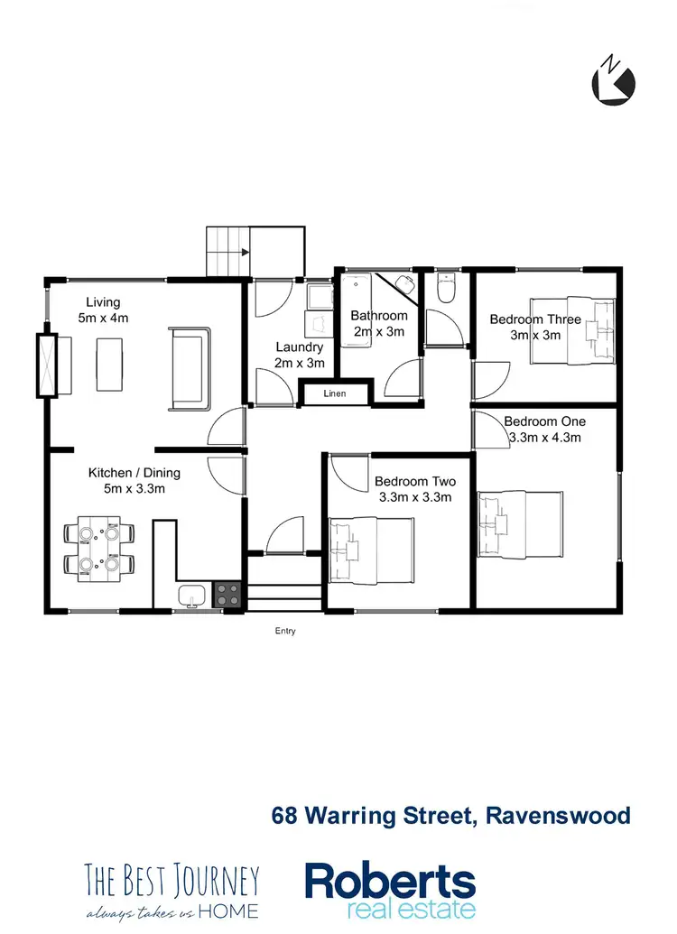 Floorplan of Homely house listing, 68 Warring Street, Ravenswood TAS 7250