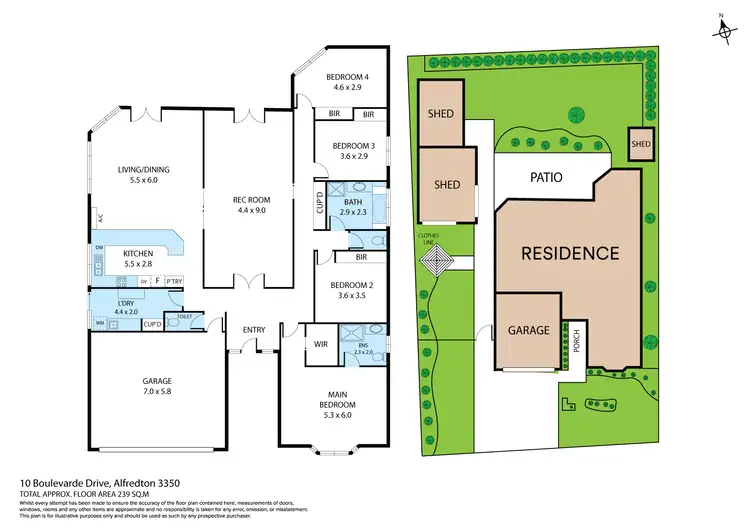 Floorplan of Homely house listing, 10 Boulevarde Drive, Alfredton VIC 3350