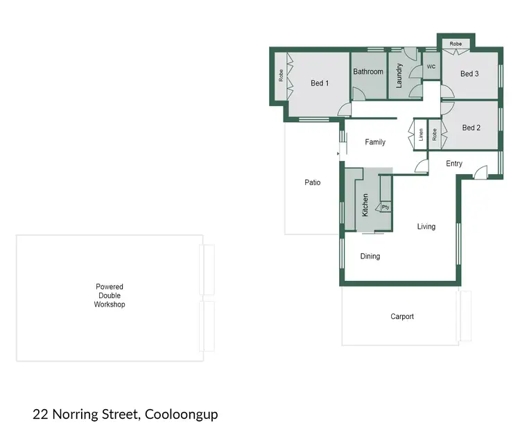 Floorplan of Homely house listing, 22 Norring Street, Cooloongup WA 6168