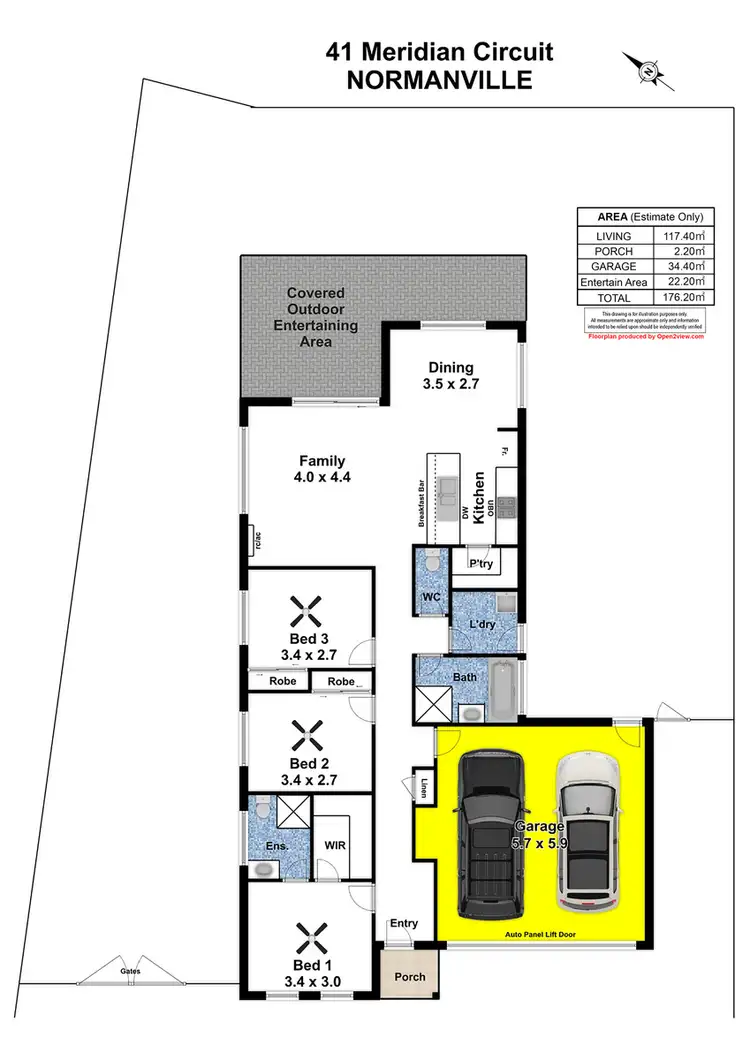 Floorplan of Homely house listing, 41 Meridian Circuit, Normanville SA 5204