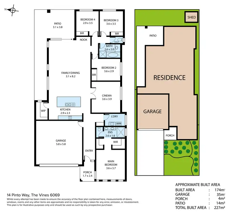 Floorplan of Homely house listing, 14 Pinto Way, The Vines WA 6069