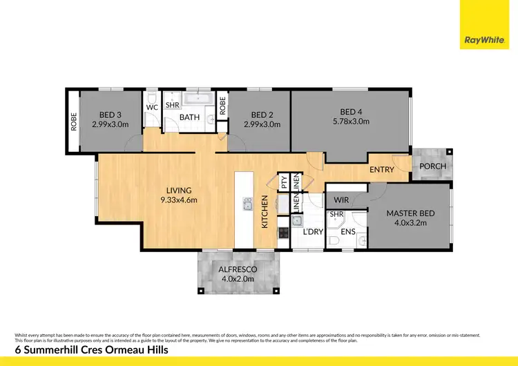 Floorplan of Homely house listing, 6 Summerhill Crescent, Ormeau Hills QLD 4208