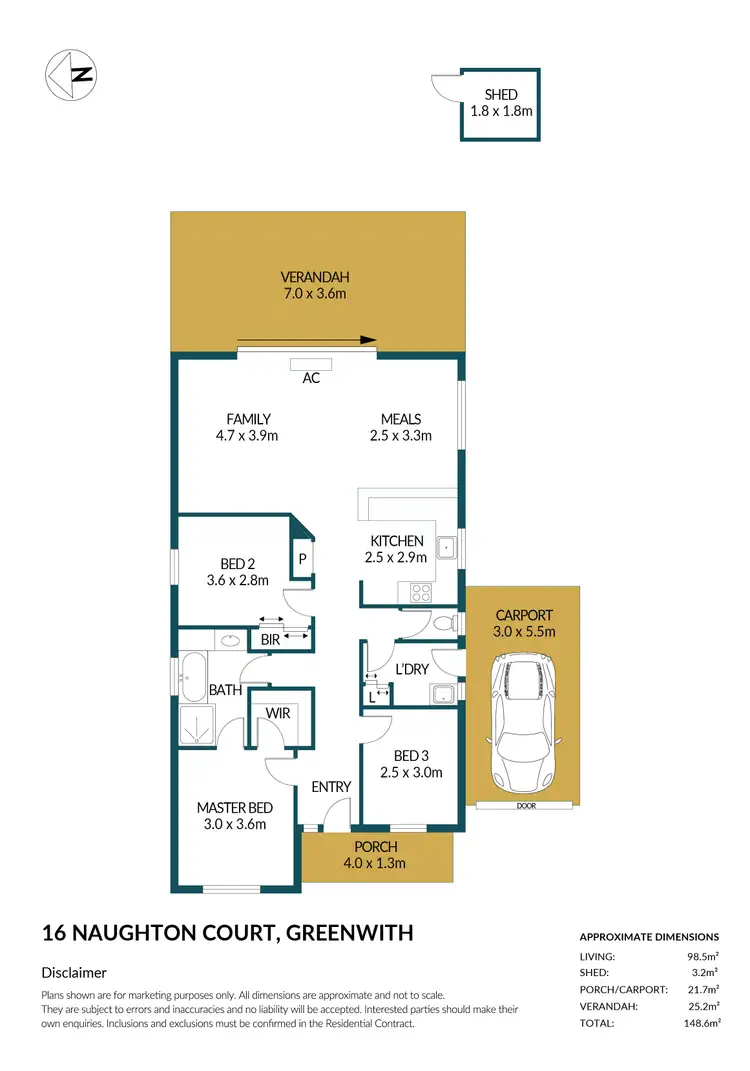 Floorplan of Homely house listing, 16 Naughton Court, Greenwith SA 5125