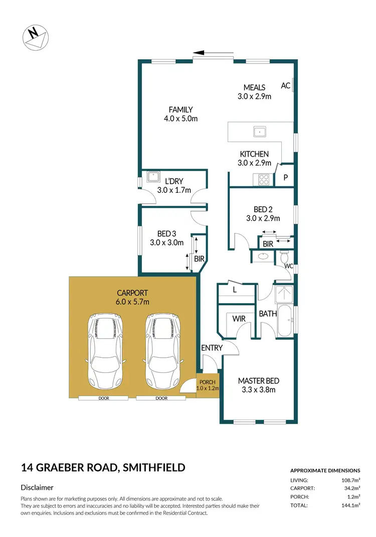 Floorplan of Homely house listing, 14 Graeber Road, Smithfield SA 5114