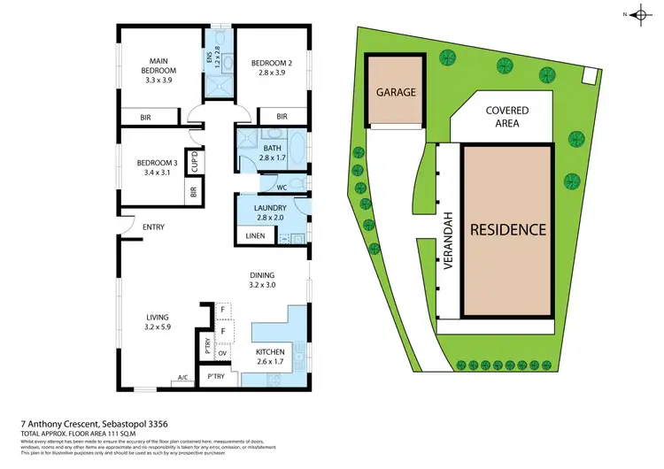 Floorplan of Homely house listing, 7 Anthony Crescent, Sebastopol VIC 3356