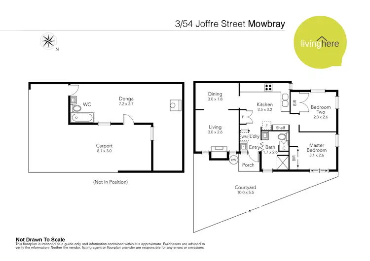 Floorplan of Homely unit listing, 3/54 Joffre Street, Mowbray TAS 7248