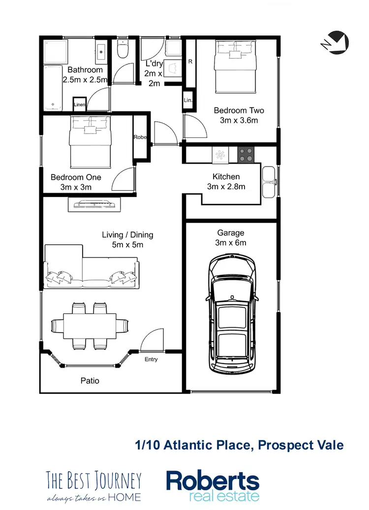 Floorplan of Homely house listing, 1/10 Atlantic Place, Prospect TAS 7250