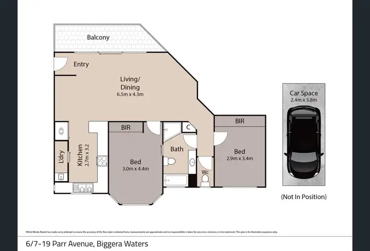 Floorplan of Homely apartment listing, 6/17-19 Parr Street, Biggera Waters QLD 4216