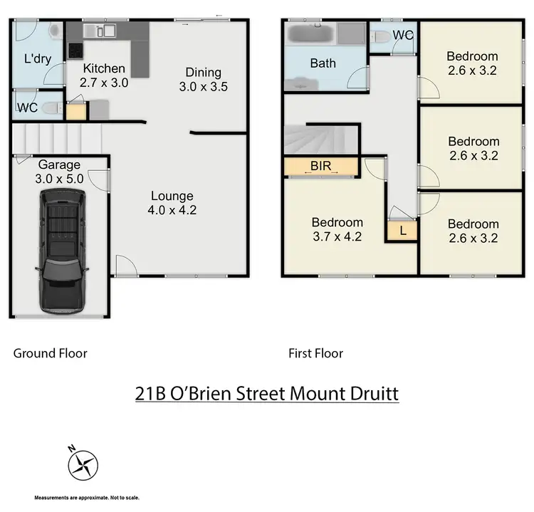 Floorplan of Homely semi-detached listing, 21B O'Brien Street, Mount Druitt NSW 2770