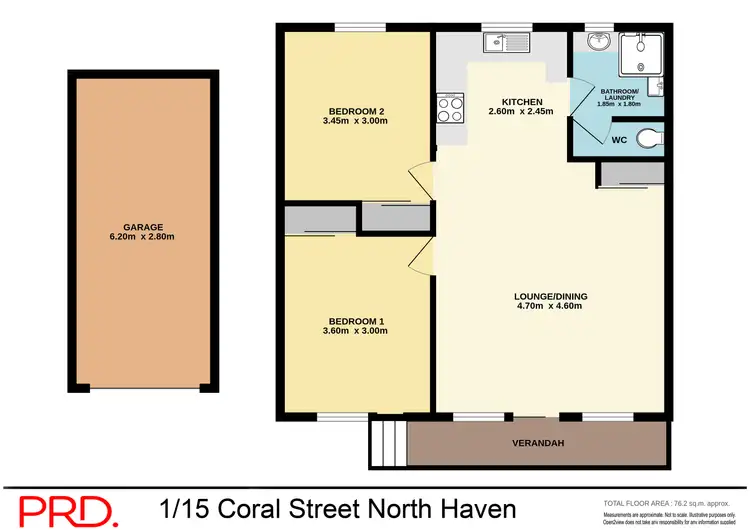 Floorplan of Homely villa listing, 1/15 Coral Street, North Haven NSW 2443