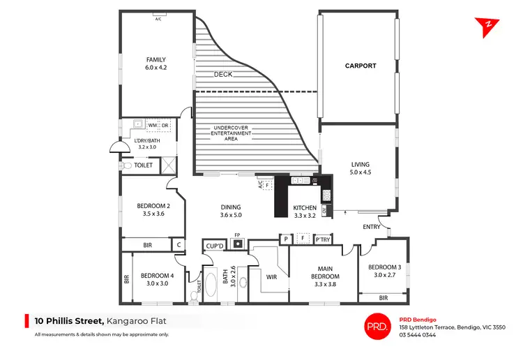 Floorplan of Homely house listing, 10 Phillis Street, Kangaroo Flat VIC 3555