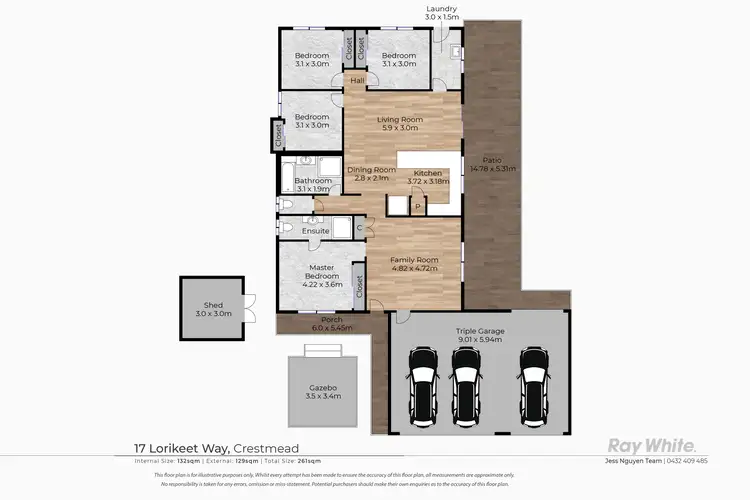 Floorplan of Homely house listing, 17 Lorikeet Way, Crestmead QLD 4132