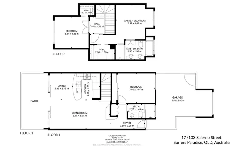 Floorplan of Homely townhouse listing, 17/103 Salerno Street, Surfers Paradise QLD 4217