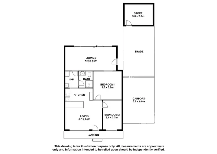 Floorplan of Homely unit listing, 6/3 Locke Street, Mount Gambier SA 5290