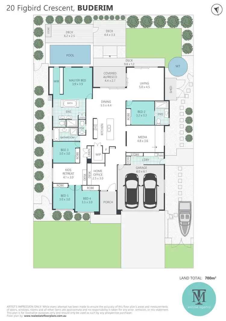 Floorplan of Homely house listing, 20 Figbird Crescent, Buderim QLD 4556