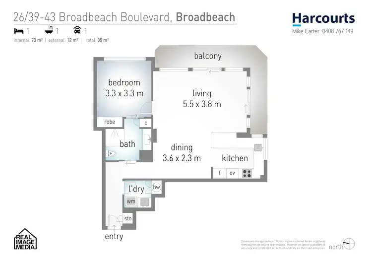 Floorplan of Homely unit listing, 26/39-45 Broadbeach Boulevard, Broadbeach QLD 4218
